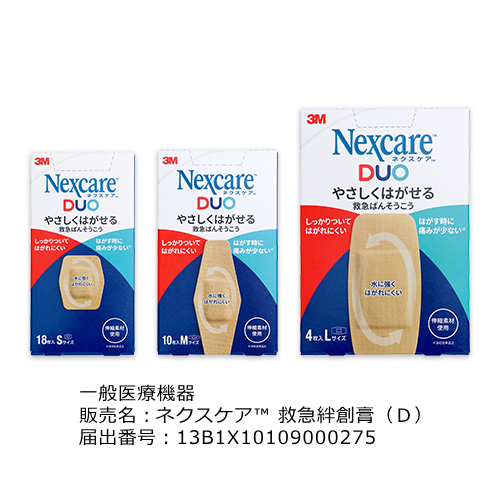 ネクスケア™ DUO やさしくはがせる救急ばんそうこう